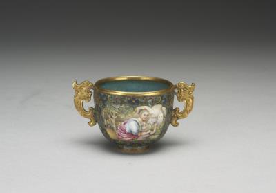 图片[3]-Gold cup with cloisonne and painted enamel decor, Qing dynasty, Qianlong reign (1736-1795)-China Archive